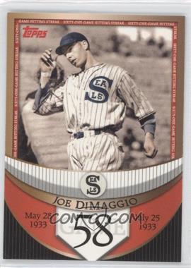 2007 Topps - The Streak Before the Streak #JDSF58 - Joe DiMaggio