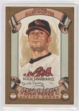 2007 Topps Allen & Ginter's - Dick Perez Sketch Cards #3 - Nick Markakis