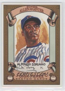 2007 Topps Allen & Ginter's - Dick Perez Sketch Cards #5 - Alfonso Soriano