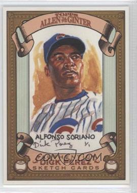 2007 Topps Allen & Ginter's - Dick Perez Sketch Cards #5 - Alfonso Soriano