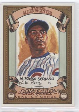 2007 Topps Allen & Ginter's - Dick Perez Sketch Cards #5 - Alfonso Soriano