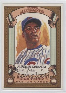 2007 Topps Allen & Ginter's - Dick Perez Sketch Cards #5 - Alfonso Soriano
