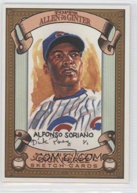 2007 Topps Allen & Ginter's - Dick Perez Sketch Cards #5 - Alfonso Soriano