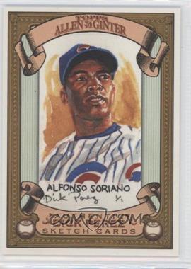 2007 Topps Allen & Ginter's - Dick Perez Sketch Cards #5 - Alfonso Soriano