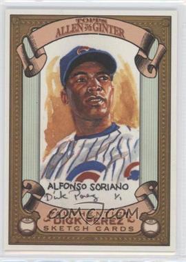 2007 Topps Allen & Ginter's - Dick Perez Sketch Cards #5 - Alfonso Soriano