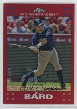 2007 Topps Chrome - [Base] - Red Refractor #12 - Josh Bard /99