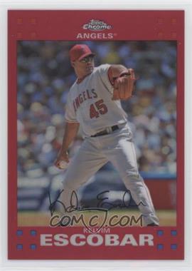 2007 Topps Chrome - [Base] - Red Refractor #154 - Kelvim Escobar /99