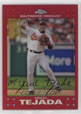 2007 Topps Chrome - [Base] - Red Refractor #180 - Miguel Tejada /99