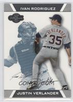 Justin Verlander, Ivan Rodriguez #/250