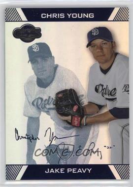 2007 Topps Co-Signers - [Base] - Hyper Silver/Blue #15.2 - Jake Peavy, Chris Young /15