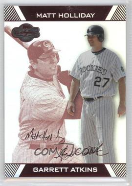 2007 Topps Co-Signers - [Base] - Hyper Silver/Red #4.2 - Garrett Atkins, Matt Holliday /75