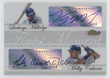 2007 Topps Finest - Dual Rookie Finest Moments Autographs - Refractor #DRFA-MC - Lastings Milledge, Melky Cabrera /25