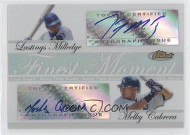 2007 Topps Finest - Dual Rookie Finest Moments Autographs - Refractor #DRFA-MG - Russ Martin, Ryan Garko /25