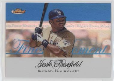 2007 Topps Finest - Rookie Finest Moments - Blue Refractor #RFM-JBA - Josh Barfield /299