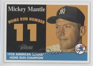 2007 Topps Heritage - 1958 Mickey Mantle Home Run Champion #MHRC11 - Mickey Mantle