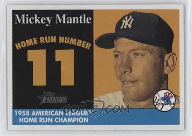 2007 Topps Heritage - 1958 Mickey Mantle Home Run Champion #MHRC11 - Mickey Mantle