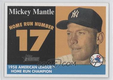 2007 Topps Heritage - 1958 Mickey Mantle Home Run Champion #MHRC17 - Mickey Mantle
