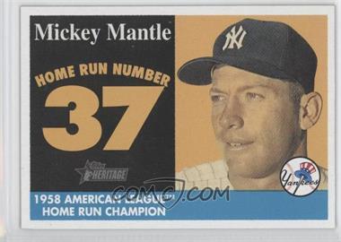 2007 Topps Heritage - 1958 Mickey Mantle Home Run Champion #MHRC37 - Mickey Mantle