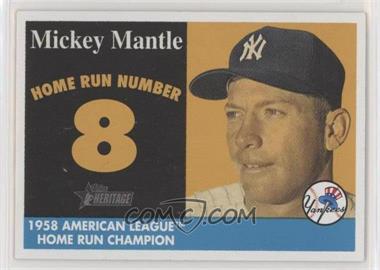 2007 Topps Heritage - 1958 Mickey Mantle Home Run Champion #MHRC8 - Mickey Mantle