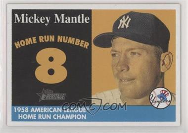 2007 Topps Heritage - 1958 Mickey Mantle Home Run Champion #MHRC8 - Mickey Mantle