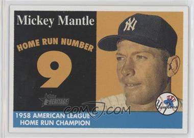 2007 Topps Heritage - 1958 Mickey Mantle Home Run Champion #MHRC9 - Mickey Mantle