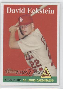 2007 Topps Heritage - [Base] #8.1 - David Eckstein (White Player Name)