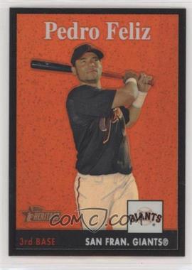 2007 Topps Heritage - Chrome - Black Refractors #THC90 - Pedro Feliz /58