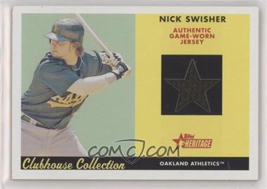 2007 Topps Heritage - Clubhouse Collection Relics #CC NS - Nick Swisher