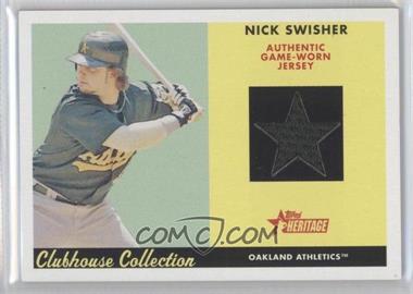 2007 Topps Heritage - Clubhouse Collection Relics #CC NS - Nick Swisher