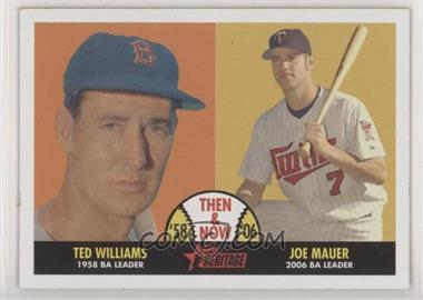 2007 Topps Heritage - Then & Now #TN3 - Ted Williams, Joe Mauer [EX to NM]