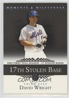 David Wright (2005 First Full Season - 17 Stolen Bases) #/29