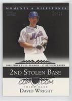 David Wright (2005 First Full Season - 17 Stolen Bases) #/29