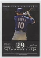 Michael Young (2005 AL Batting Champion - 40 Doubles) #/29