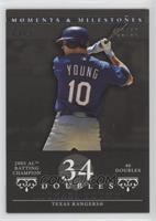 Michael Young (2005 AL Batting Champion - 40 Doubles) #/29