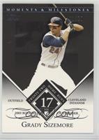 Grady Sizemore (2005 Rookie Outfielder - 22 Home Runs) [Noted] #/29