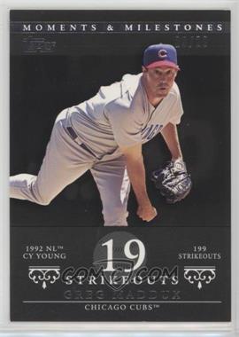 2007 Topps Moments & Milestones - [Base] - Black #13-19 - Greg Maddux (1992 NL Cy Young - 199 Strikeouts) /29