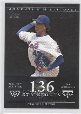 2007 Topps Moments & Milestones - [Base] - Black #142-136 - Pedro Martinez (2005 NL All-Star - 208 Strikeouts) /29