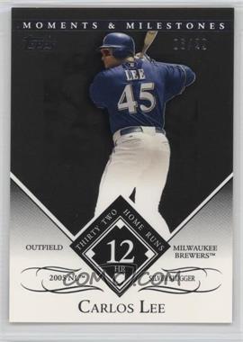 2007 Topps Moments & Milestones - [Base] - Black #145-12 - Carlos Lee (2005 NL Silver Slugger - 32 Home Runs) /29