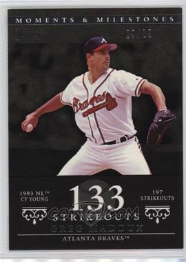 2007 Topps Moments & Milestones - [Base] - Black #15-133 - Greg Maddux (1993 NL Cy Young - 197 StrikeOuts) /29
