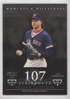 2007 Topps Moments & Milestones - [Base] - Black #18-107 - Roger Clemens (1986 AL Cy Young/MVP - 238 Strikeouts) /29