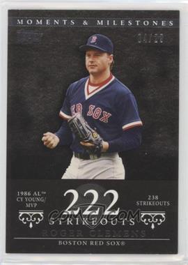 2007 Topps Moments & Milestones - [Base] - Black #18-222 - Roger Clemens (1986 AL Cy Young/MVP - 238 Strikeouts) /29