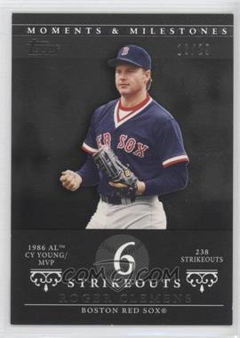 2007 Topps Moments & Milestones - [Base] - Black #18-6 - Roger Clemens (1986 AL Cy Young/MVP - 238 Strikeouts) /29