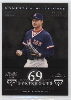 2007 Topps Moments & Milestones - [Base] - Black #18-69 - Roger Clemens (1986 AL Cy Young/MVP - 238 Strikeouts) /29