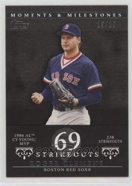 2007 Topps Moments & Milestones - [Base] - Black #18-69 - Roger Clemens (1986 AL Cy Young/MVP - 238 Strikeouts) /29