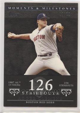2007 Topps Moments & Milestones - [Base] - Black #20-126 - Roger Clemens (1987 AL Cy Young - 256 Strikeouts) /29