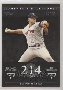 2007 Topps Moments & Milestones - [Base] - Black #20-214 - Roger Clemens (1987 AL Cy Young - 256 Strikeouts) /29