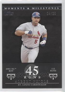 2007 Topps Moments & Milestones - [Base] - Black #4-45 - Albert Pujols (2001 NL ROY - 112 Runs) /29