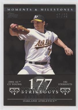 2007 Topps Moments & Milestones - [Base] - Black #49-177 - Barry Zito (2002 AL Cy Young - 182 Strikeouts) /29