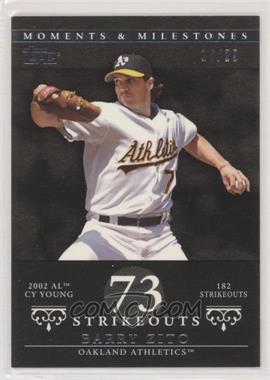 2007 Topps Moments & Milestones - [Base] - Black #49-73 - Barry Zito (2002 AL Cy Young - 182 Strikeouts) /29