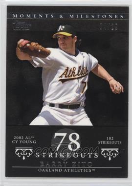 2007 Topps Moments & Milestones - [Base] - Black #49-78 - Barry Zito (2002 AL Cy Young - 182 Strikeouts) /29